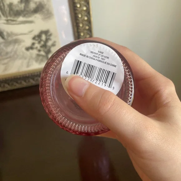 Y2K Pink Hobnail Milk Bottle Vase - Picture 5 of 5